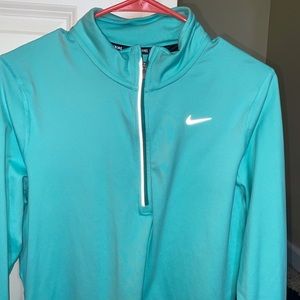 Teal Nike Running Half-Zip